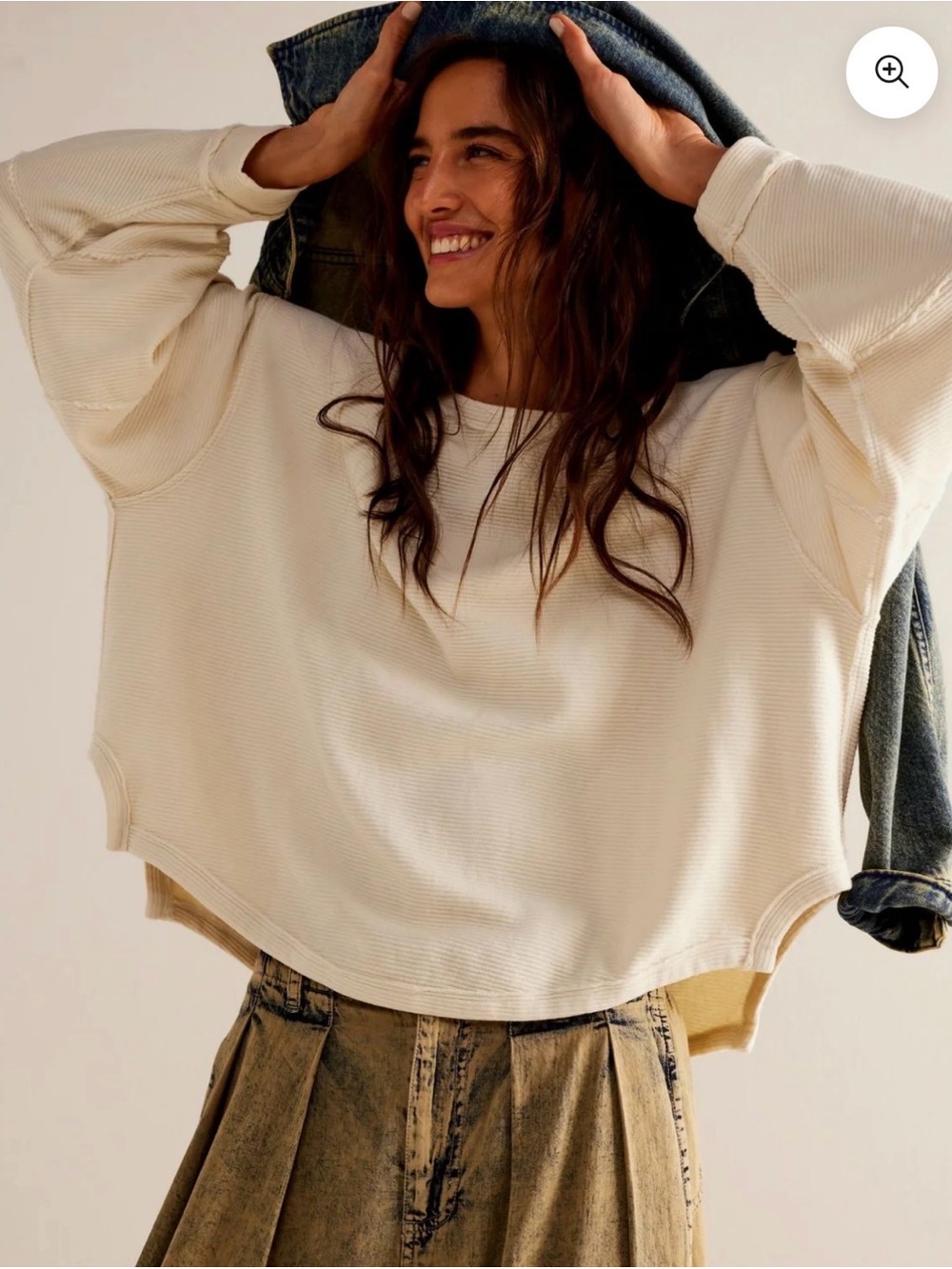Free People Cream Pullover